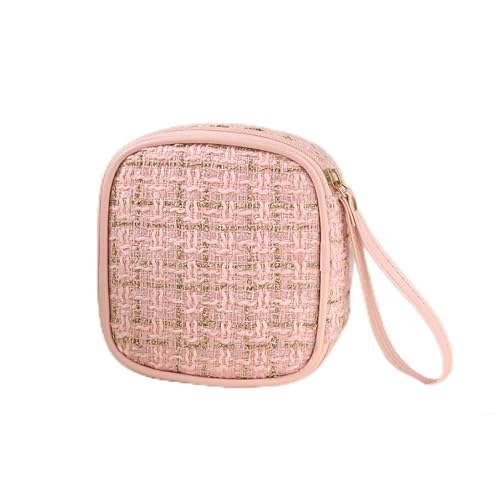 Tragbare Mini-Kosmetiktasche für Damen, Mädchen, Make-up, Lippenstifte, Aufbewahrungstasche, multifunktional, Outdoor-Reise-Aufbewahrungstasche, rose, Rosa von Yawdil