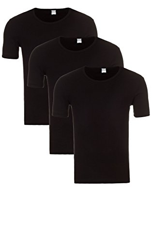 Yazubi 3er, 2er oder 1er Pack Slim Fit Basic Herren T-Shirt mit Rundhalsausschnitt, 3er Pack schwarz (1001), S von Yazubi
