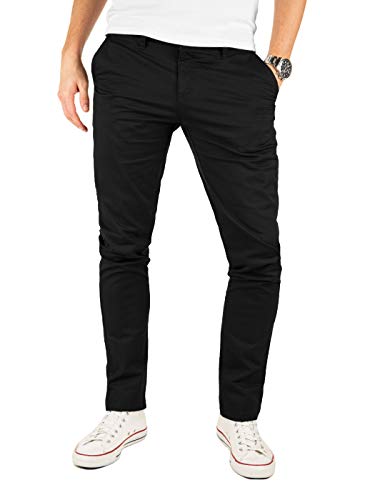 Yazubi Kyle - Schwarze Chino Hose Herren - Stretch Chinohose Slim Fit - Männer Chinojeans, Schwarz (Black 4R194008), W29/L34 von Yazubi