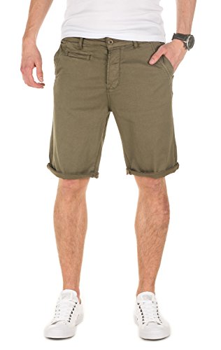 Yazubi Chino Shorts Herren - grüne Kurze Sommer Hose Oliv Travis - grünes Männer Bermuda, Military Green (201601), W32 von Yazubi