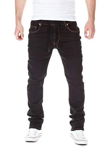 Yazubi Herren Sweathose in Jeansoptik Skinny Fit, black (20001), W28/L30 von Yazubi