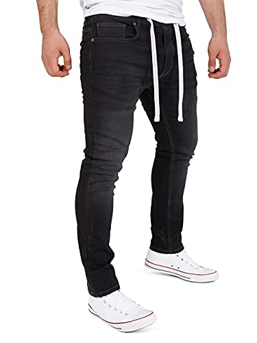 Yazubi Steve - Joggingjeanshose Herren - Jogginghose Baumwolle - Jeanshose Männer Skinny Jeans Jogger, Schwarz (Phantom 194205), W30/L34 von Yazubi