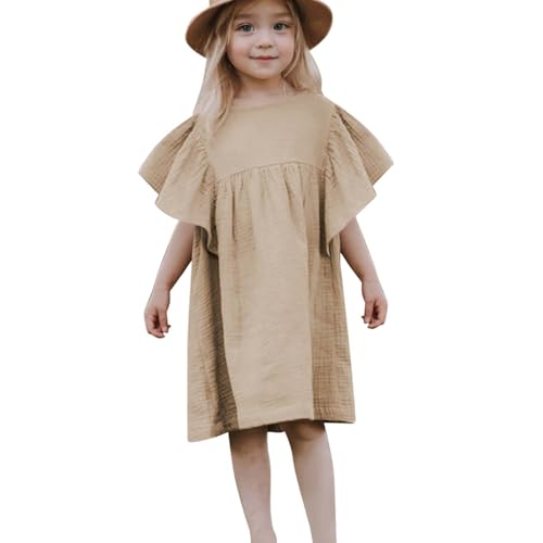 Leinenkleid Mädchen Einfarbig Musselin Kleider Casual Baumwolle Leinen Sommerkleid Locker Boho Strandkleid Leichte Kurzarm Minikleid Rundhals A-Linien Shirtkleid Knielang Tunikakleid Freizeitkleid Leinenkleid Mädchen Einfarbig Musselin Kleider Casual Baumwolle Leinen Sommerkleid Locker Boho Strandkleid Leichte Kurzarm Minikleid Rundhals A-Linien Shirtkleid Knielang Tunikakleid Freizeitkleid von Ybing