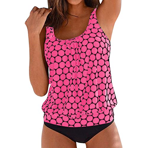 Ydsxlp Zweiteiliger Badeanzug Damen Bauchweg Push up Bademode Set Große Größen Tankini Set Vintage Polka Dot Drucken Tankini Oberteile High Waist Badeshorts Strandmode Schwimmanzug(C Heißes Rosa,XXL) Ydsxlp Zweiteiliger Badeanzug Damen Bauchweg Push up Bademode Set Große Größen Tankini Set Vintage Polka Dot Drucken Tankini Oberteile High Waist Badeshorts Strandmode Schwimmanzug(C Heißes Rosa,XXL) von Ydsxlp