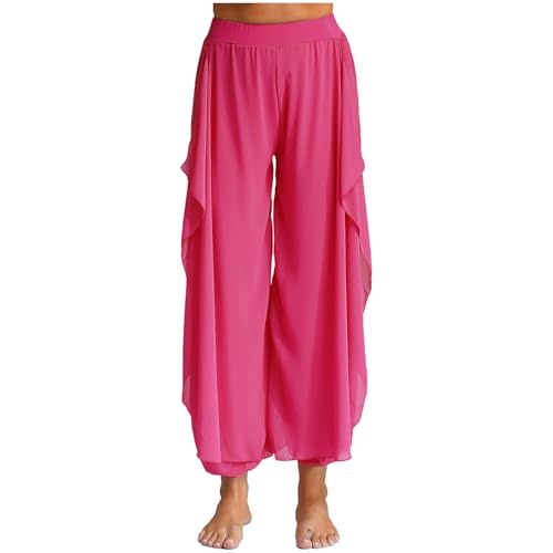 Yeahdor Damen Bauchtanz Hose Lang Chiffon Pumphose Elastische Taille Tanzhose Pilates Hosen Performance Wettbewerb Party Hot Pink L Yeahdor Damen Bauchtanz Hose Lang Chiffon Pumphose Elastische Taille Tanzhose Pilates Hosen Performance Wettbewerb Party Hot Pink L von Yeahdor