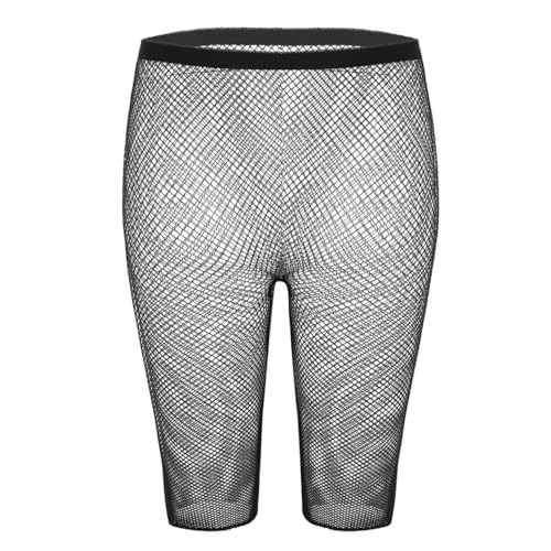 Yeahdor Damen Netz Strumpfhose Nylon Dessous Mesh Hose Kurz Sexy Knielang Shorts Elastisch Netzstrumpfhose Netzstrümpfe Kleine Löcher Einheitsgröße von Yeahdor