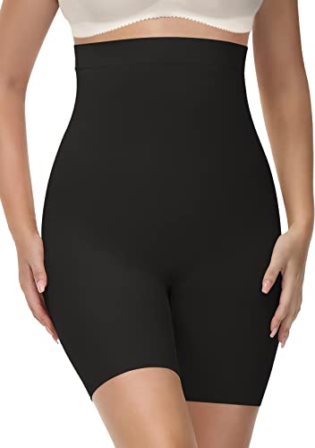 Yeblues for Damen Figurformend Miederpants Bauch Kontrolle Shapewear Miederhose Hohe Taille Butt Lifter Bauchweg Shaper (Schwarz 3XL-New von Yeblues