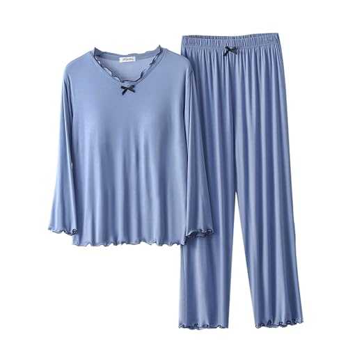 Yekdmxop Pyjama für Damen Winter Weihnachtspyjama Lustig Langarm T-Shirt und lange Hose Lounge Angebot Lounge Set Damen Curvy Pyjamas 2 Stück Bequeme Hauskleidung Damen, blau, L Yekdmxop Pyjama für Damen Winter Weihnachtspyjama Lustig Langarm T-Shirt und lange Hose Lounge Angebot Lounge Set Damen Curvy Pyjamas 2 Stück Bequeme Hauskleidung Damen, blau, L von Yekdmxop