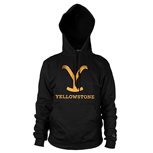 Yellowstone Offizielles Lizenzprodukt Kapuzenpullover (Schwarz), Klein von Yellowstone