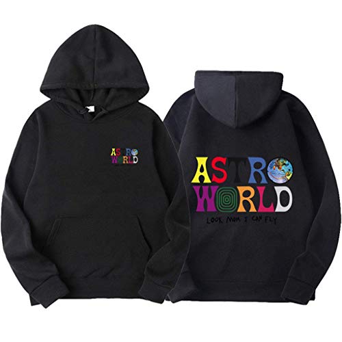 Yesgirl Travis Scott Astroworld Wish You were Here Hoodies Mode Brief Kapuzenpullover Streetwear Herren Damen Pullover Sweatshirt Unisex Tops Schwarz M von Yesgirl