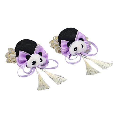 Lolitas Kopfschmuck, niedliches Haar-Accessoire, Cosplay-Haarspange, Plüsch-Panda-Schleife, Dekoration, süße Haarnadeln, 10,2 x 30,5 cm, Schleife, Panda, Haarspange, für Erwachsene, Damen, von Yfenglhiry