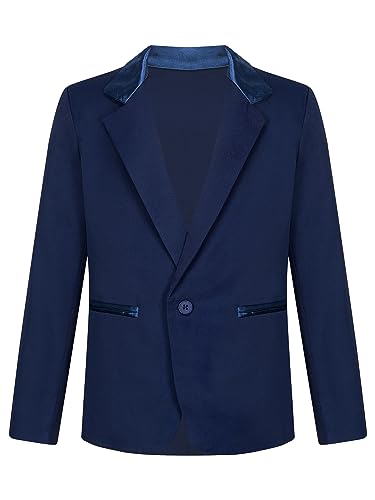 Yhong Sakko Kinder Jungen Freizeit Blazer Smoking Anzug Festlich EIN Knopf Slim Fit Blazer Anzugjacke für Hochzeit Freizeit Marineblau 98-104 Yhong Sakko Kinder Jungen Freizeit Blazer Smoking Anzug Festlich EIN Knopf Slim Fit Blazer Anzugjacke für Hochzeit Freizeit Marineblau 98-104 von Yhong