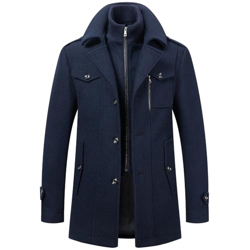 YiJee Herren Wintermantel, Slim Fit Zweiteiliger Mantel für Business und Freizeit, Wollmantel mit Stehkragen Peacoat und Warmer Integrierter Innenjacke YiJee Herren Wintermantel, Slim Fit Zweiteiliger Mantel für Business und Freizeit, Wollmantel mit Stehkragen Peacoat und Warmer Integrierter Innenjacke von YiJee