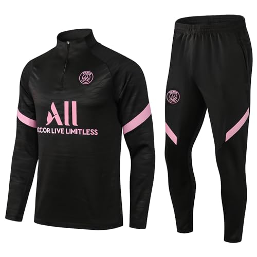 YiJee PSG Fußball Trikot für Erwachsene - Fußball Trainingsanzug mit Langarm für Paris Football Fans - Atmungsaktive Sportbekleidung für Fitness und Laufen - Jogginganzug Fußballtrikot Set von YiJee