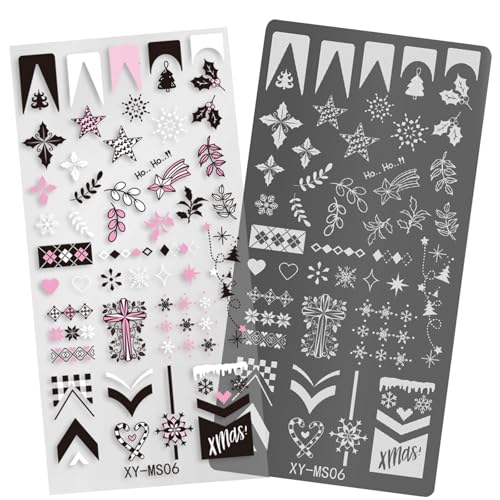 Weihnachtsserie Nagel Stempelplatten Nagel Kunst Stempelschablone Schneeflocken Maniküre Druck Hirsch Nagel Stempelplatte Weihnachtsserie Nagel Stempelplatten Nagel Kunst Stempelschablone Schneeflocken Maniküre Druck Hirsch Nagel Stempelplatte von YiNLuax
