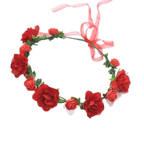 Elegantes Blumen-Haarband Blumenkranz Stirnband Kopfschmuck Karneval Party Haarschmuck Strand Hochzeit Zeremonie Hairhoop Strand Hairhoop von YiQinzcxg