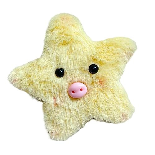 Furry Star Oink Y2K Haargummi Zubehör Süß Lustige Haarnadel Frauen Mädchen Flache Clips Haarnadel Mädchen Kopf Ornamente Kinder Haarschmuck von YiQinzcxg