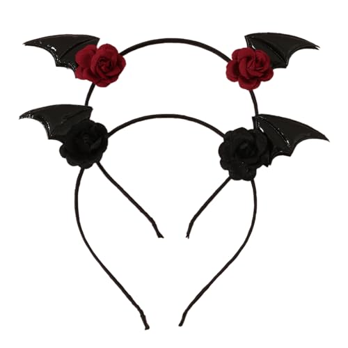 YiQinzcxg Fledermausflügel-Stirnbänder, Halloween-Cosplay-Stirnbänder, Haar-Accessoires für Mädchen und Damen, Feiertagsparty, Kopfbedeckung, Cosplay, Mädchen, Plüsch, pelzige Ohren, Kopfbedeckung, von YiQinzcxg