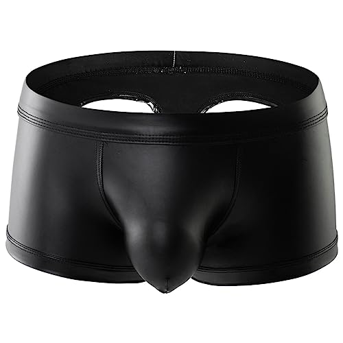 YiZYiF Herren Wetlook Boxershorts Lack-Optik Boxer Unterhose mit Bulge Beutel Kunstleder Trunks Ledershorts Kurze Hose Gr. M-XXL Schwarz M YiZYiF Herren Wetlook Boxershorts Lack-Optik Boxer Unterhose mit Bulge Beutel Kunstleder Trunks Ledershorts Kurze Hose Gr. M-XXL Schwarz M von YiZYiF