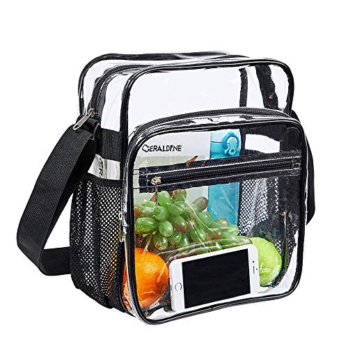 Yibingkea Clear Crossbody Messenger Bag Stadium Approved, Schultertasche mit verstellbarem Riemen für Konzerte, Sportveranstaltunge von Yibingkea