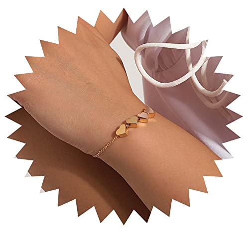 Yienate Liebe Armband Gold Herz Handgelenk Kette Boho Herz Hand Kette Minimalistisch 4 In Liebe Armbänder Schmuck Geschenke Für Frauen Mädchen von Yienate