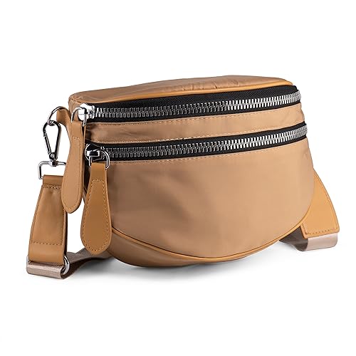 Yigorie Umhängetasche Damen, Crossbody Damen Umhängetasche mit Breiter Gurt, Wasserdicht Nylon Damen-Schultertaschen, Großer Kapazität für Arbeiten und Reisen von Yigorie