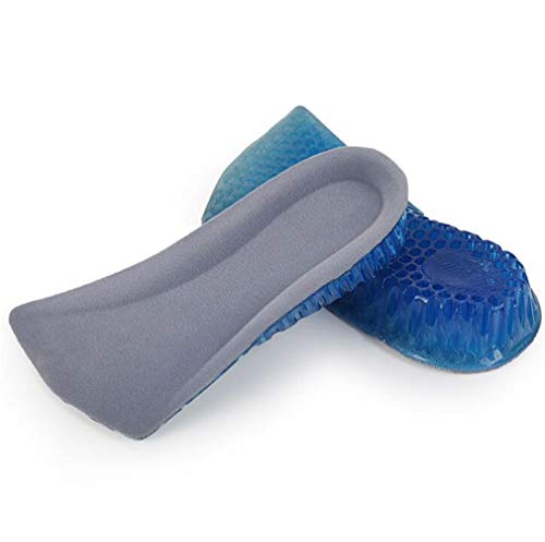 Yikoly Unisex Gel Halb Einlegesohlen Erhöhung für Damen und Herren,Weich,Unsichtbare Atmungsaktiv,Stoßdämpfung Höhe Schuh Pad Erhöhende Schuheinlagen für Freizeit von Yikoly