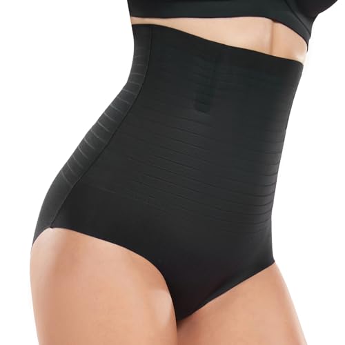 Yilanmy Bauchweg Unterhose Damen Shapewear Miederhose Body Shaper Hohe Taille Miederslip Unterwäsche Bauchkontrolle Figurformende Taillenslip (Schwarz*1,M) von Yilanmy