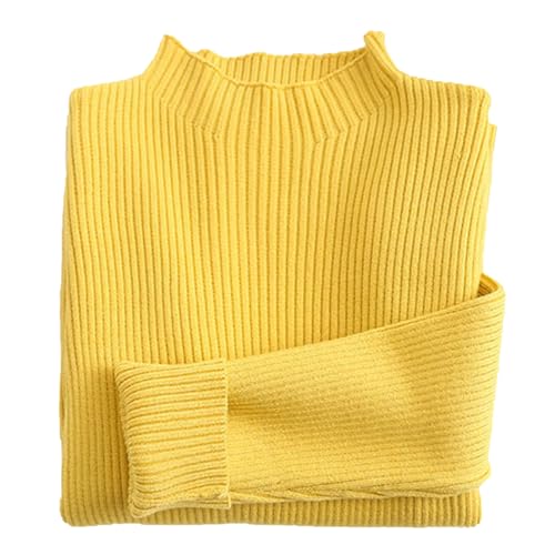 Yimutian Mädchen Jungen Strickpullover Kinder Einfarbig Sweater Herbst Winter Langarm Strickpulli Gelb 120 Yimutian Mädchen Jungen Strickpullover Kinder Einfarbig Sweater Herbst Winter Langarm Strickpulli Gelb 120 von Yimutian