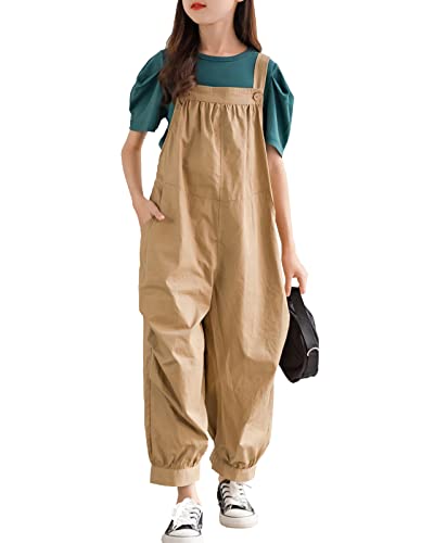 Yimutian Mädchen Latzhose Strampler Overall Weiche Baumwolle Overall Lange Jumpsuit für Frühling Sommer Blau 164 von Yimutian