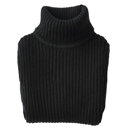 Yimutian Mädchen Rollkragen Leichter Strickpullover Kinder Einfarbig Winter Warme Pulli Langarm Oberteile Schwarz 130 Yimutian Mädchen Rollkragen Leichter Strickpullover Kinder Einfarbig Winter Warme Pulli Langarm Oberteile Schwarz 130 von Yimutian
