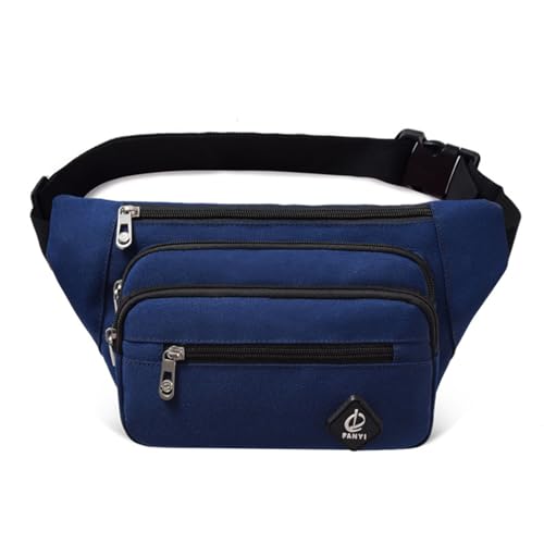 Bauchtasche Damen, Verstellbar Laufgürtel für Herren und Damen, Bauchtasche für Outdoor Reisen Sport Wandern Joggen Hundespaziergänge (Color : Blue, Size : Large) von Yinova