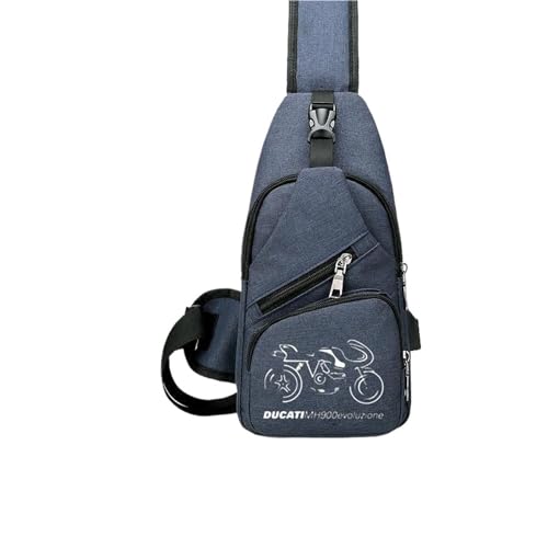 Brusttasche Sling Bag DU. CA. Ti, Brusttasche Herren Kleiner Rucksack, Anti-Diebstahl Crossbody Bag für Männer Frauen Wandern Reisen Radfahren(Color:Blue 3) von Yinova