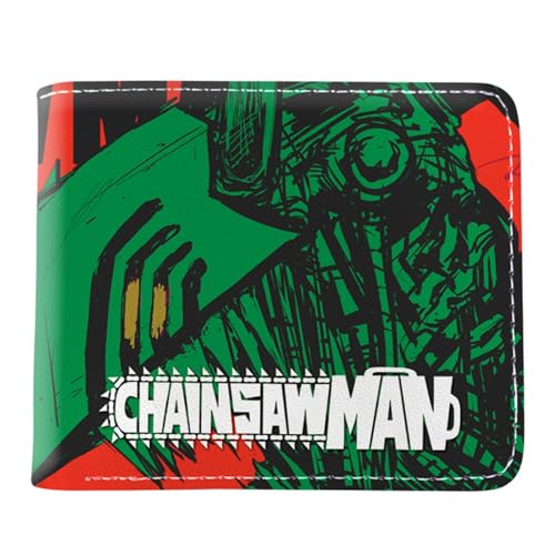 Chains-aw Man Geldbörse Anime, Cartoon-Münztasche Kleine Geldbörse, Kunstleder Kreditkartenetui Scheckkartenetui, für Kinder Geld Geldscheinfach und Münzfach(Color:Multicolor 13) von Yinova