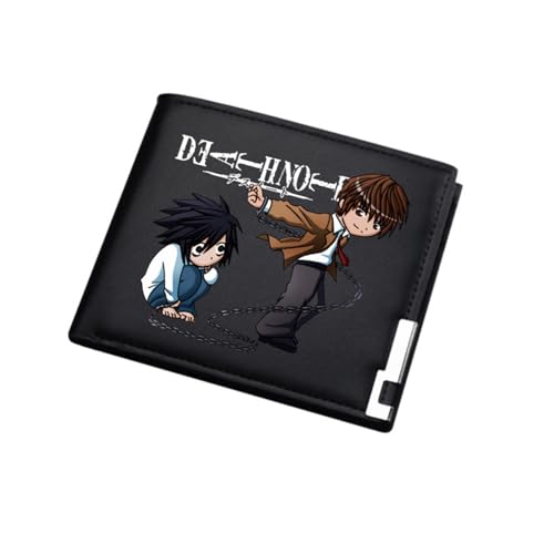 DEA. th No. te Wallet Anime, Karikatur Portmonee Klein Kompakt, PU Leder Münzbörse Wallet mit Sichtfenster, für Kinder Fans(Color:Black 11) von Yinova