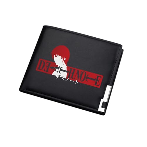 DEA. th No. te Wallet Anime, Karikatur Portmonee Klein Kompakt, PU Leder Münzbörse Wallet mit Sichtfenster, für Kinder Fans(Color:Black 4) von Yinova