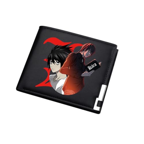 DEA. th No. te Wallet Anime, Karikatur Portmonee Klein Kompakt, PU Leder Münzbörse Wallet mit Sichtfenster, für Kinder Fans(Color:Black 9) von Yinova