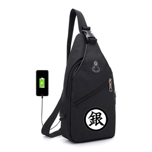 Ginta-ma Brusttasche Sling Bag, Brusttasche Herren Kleiner Rucksack, Umhängetaschen Crossbag Sport Running Camping Fahrrad Reisen Joggen(Color:Black 13) von Yinova