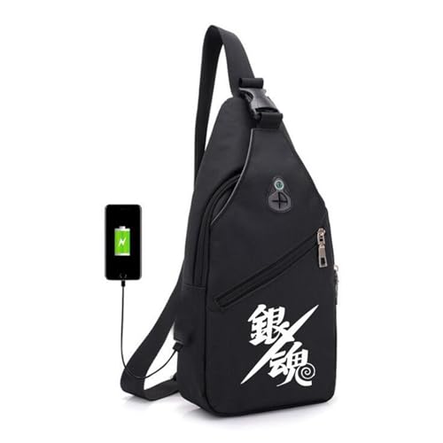 Ginta-ma Brusttasche Sling Bag, Brusttasche Herren Kleiner Rucksack, Umhängetaschen Crossbag Sport Running Camping Fahrrad Reisen Joggen(Color:Black 3) von Yinova