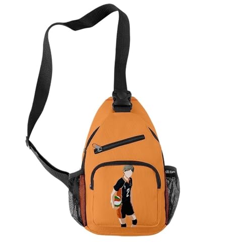 Haiky-uu Rucksack Schulter, Wasserfest Crossbody Pack, Anti-Diebstahl Crossbody Bag für Männer Frauen Wandern Reisen Radfahren(Color:Multicolor 31) von Yinova