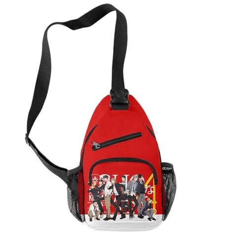 Haiky-uu Rucksack Schulter, Wasserfest Crossbody Pack, Anti-Diebstahl Crossbody Bag für Männer Frauen Wandern Reisen Radfahren(Color:Multicolor 35) von Yinova