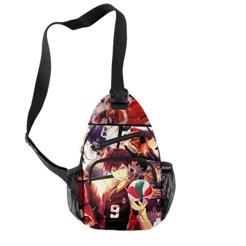 Haiky-uu Rucksack Schulter, Wasserfest Crossbody Pack, Anti-Diebstahl Crossbody Bag für Männer Frauen Wandern Reisen Radfahren(Color:Multicolor 36) von Yinova