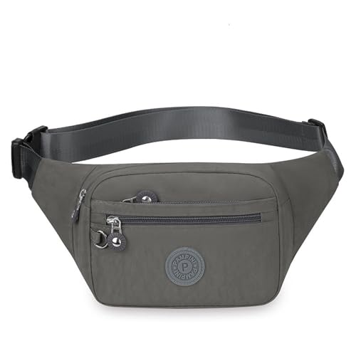 Hüfttasche, Wasserdicht Hüfttasche für Herren und Damen, Bauchtasche für Outdoor Reisen Sport Wandern Joggen Hundespaziergänge (Color : Grey, Size : One Size) von Yinova