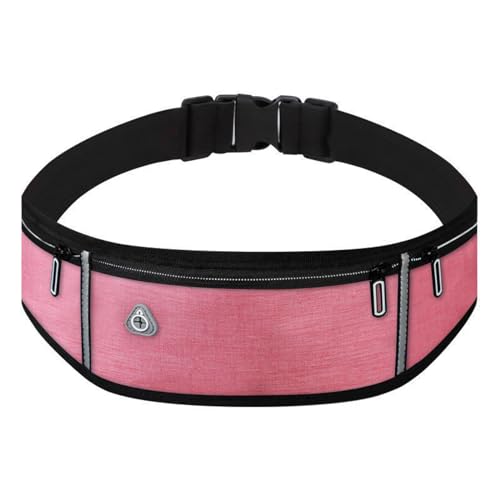 Hüfttasche, Wasserdicht Hüfttasche für Herren und Damen, Doggy Bag für Running, Outdoor Sport, Camping, Wandern, Fahrrad (Color : Pink, Size : 7.2 Inch) von Yinova