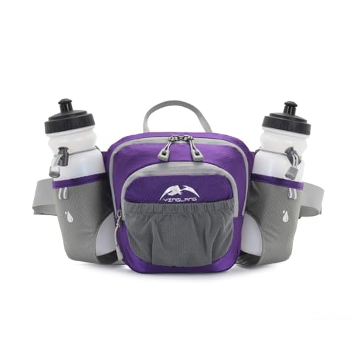 Hüfttasche Herren, Brusttasche Wasserdicht Unisex, Bauchtasche für Outdoor Reisen Sport Wandern Joggen Hundespaziergänge (Color : Purple) von Yinova