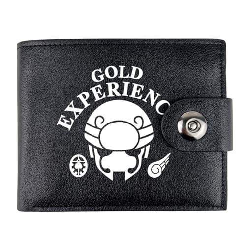 Jo-Jo's Bizar-re Adventu-re Anime Wallet, Bifold Kleiner Geldbeutel, PU Leder Geldbörse Brieftasche Wallet, für Männer Geschenke(Color:Black 5) von Yinova