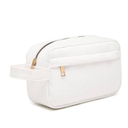 Kulturbeutel für Fluggesellschaften, Vielseitige Schminktasche Reißverschlusstasche, Reise Make up Tasche für Mädchen Frauen (Color : White, Size : One Size) von Yinova