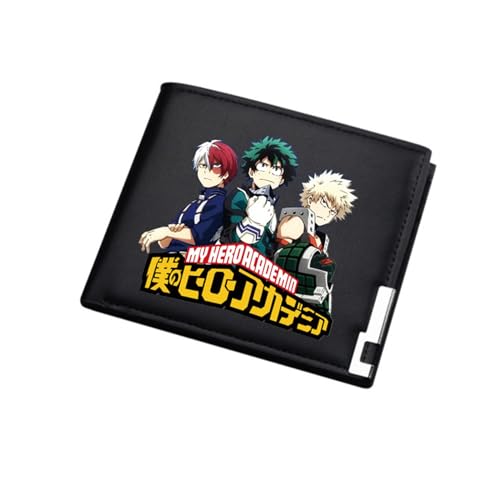 My He-ro Academ-ia Anime-Geldbörsen, Karikatur Portmonee Klein Kompakt, PU-Leder Geldbörse Brieftasche Wallet, für Kinder Fans(Color:Multicolor 1) von Yinova