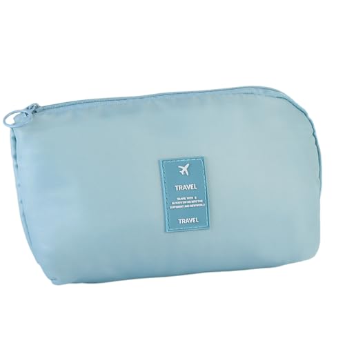 Schminktasche, Tragbare Kosmetiktasche, Kosmetiktasche Make up für Damen und Mädchen (Color : Blue, Size : One Size) von Yinova