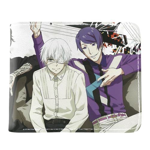 Tok-yo Gho-ul Anime Wallets, Cartoon-Druck Geldbörse Klein, Kunstleder Kreditkartenhalter Brieftasche, für Kinder Fans(Color:Multicolor 3) von Yinova